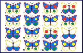 Описание: Найди пару каждой бабочке